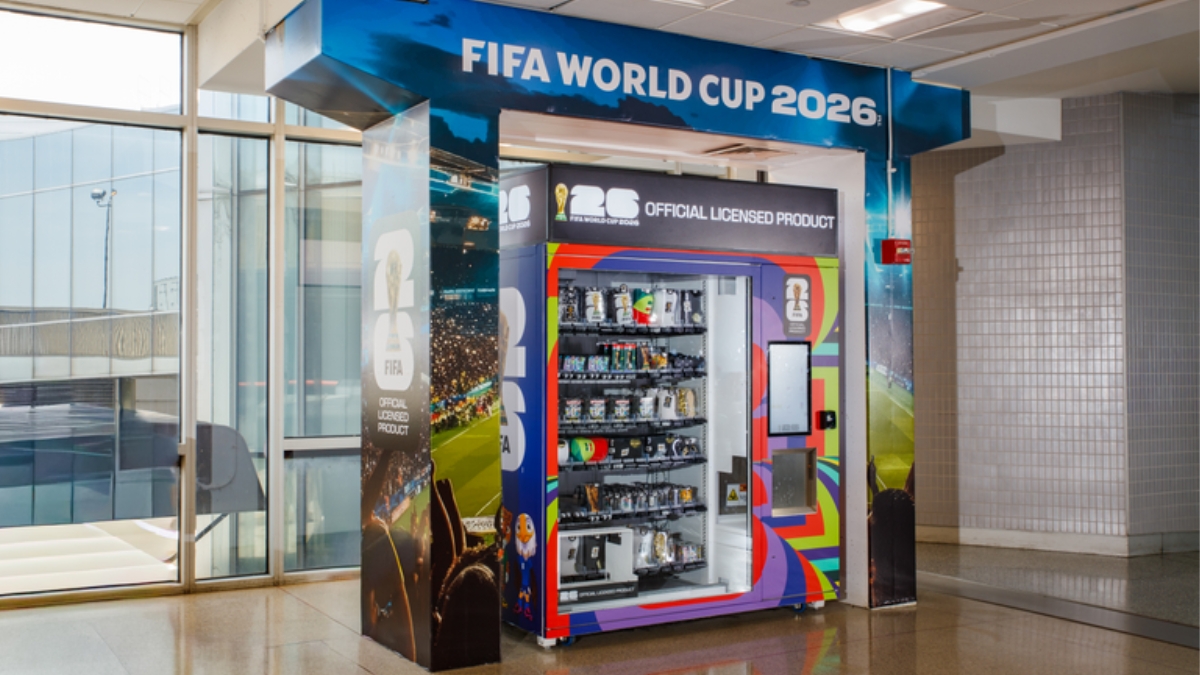 FIFA World Cup 2026 embraces automated retail: official merchandise available through smart vending machines 2 Official FIFA World Cup 2026 merchandise available through a smart vending machine.